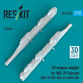 Plastikový model Reskit 1/72 US weapon adapter for MiG-29 Fulcrum (2 pcs.)