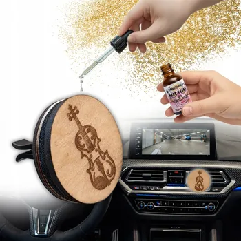 Vůně do auta Osvěžovač vzduchu do auta Housle Dřevěný difuzér na ventilaci