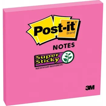 Samolepící bloček Samolepicí bločky Post-it Super Sticky 76 x 76 mm, 90 lístků, růžové