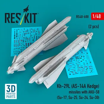 Plastikový model Reskit 1/48 Kh-29L (AS-14A Kedge) missiles w/ AKU-58 (2x)