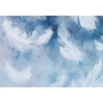 Fototapeta FOTOTAPETA PEŘÍ MODRÁ ART DO LOŽNICE OBÝVACÍHO POKOJE TAPETA VLIESOVÁ 350x250