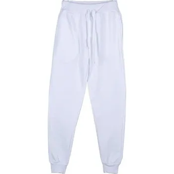 Pánské tepláky jednobarevné s kapsami na tkaničku polyester Pohodlné a stylové pro každodenní nošení a volnočasové aktivity bílá M