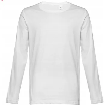 Pánské tričko Tričko pánské s dlouhým rukávem bavlněné Longsleeve hladké bílé XL