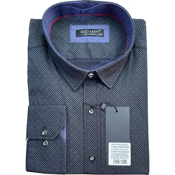 Pánská košile EGO MAN košile pánská EKB-1208 regular fit nadměrná velikost 3XL tmavě modrá