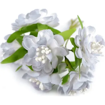 umělá květina Umělý květ na drátku, velké, 8 (36) šedá nejsvětlejší