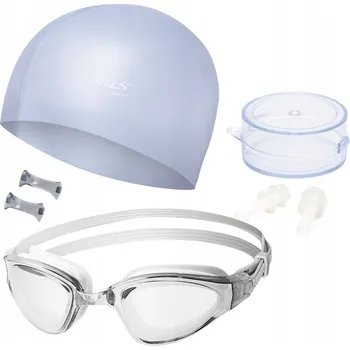 Plavecké brýle Plavecký Set Brýle na Plavání do Bazénu + Čepice + Špunty do Uší