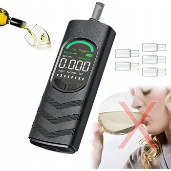 Alkohol tester Profesionální elektrochemický alkohol tester policejní kvality + 5 náustků