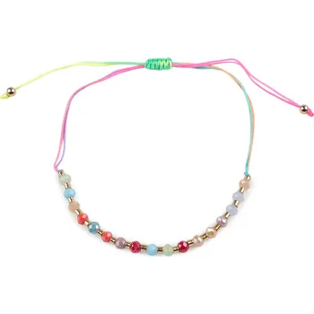 Náramek Náramek shamballa broušené korálky s AB efektem, malé, 13 multikolor