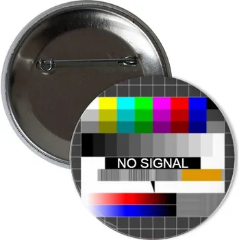 Odznáček s potiskem Retro testovací obrazovka