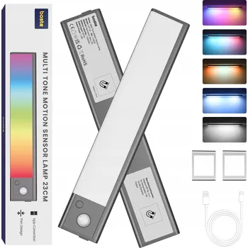 Noční světlo BOSTE LED LAMPičKA NOČNÍ S ČIDLEM POHYBU A SOUMRAKU MAGNETICKÁ AUTO 23CM