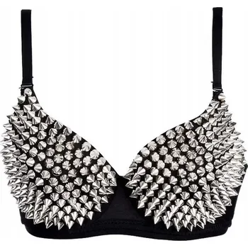 Dámské spodní prádlo Efektní Dámská Podprsenka Push Up s Cvočky a Hroty - L