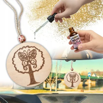 Vůně do auta Sada - Vůně do auta STROMEK A MOTÝL + parfém | Osvěžovač vzduchu do auta