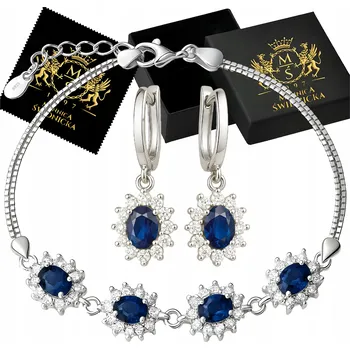 Souprava šperků Stříbrná Sada Dámských Šperků 925 – Náušnice a Náramek ve Vintage Stylu