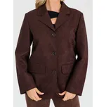 Sinsay - Bunda z imitace semiše v retro stylu - tmavě hnědá - 391HC-89X - 391HC-89X-S