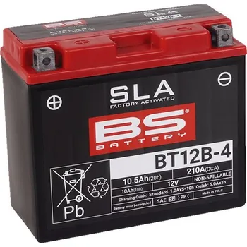 Auto-moto baterie Továrně aktivovaná motocyklová baterie BS-BATTERY BT12B-4 (YT12B-4) SLA pro YAMAHA YZF-R6