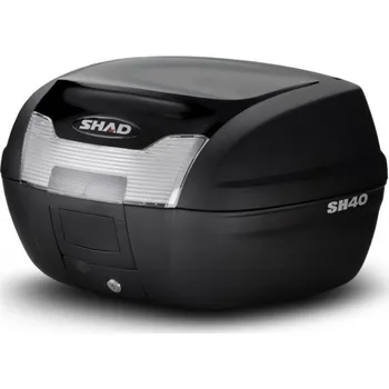 Zavazadlo na motocykl Vrchní kufr na motorku s barevným krytem SHAD SH40 lesklá černá pro YAMAHA MT-09 Tracer / Tracer 900