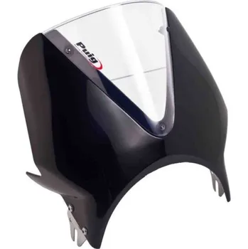 Plexi štít PUIG RETROVISIONS 003NW matná černá průhledný pro SUZUKI SV 650 / S