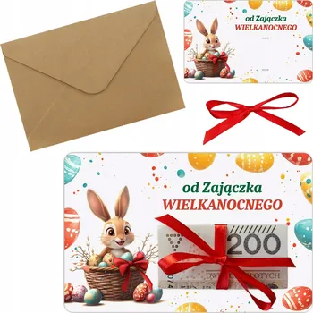 Přání k Velikonoce dárek velikonoční poukaz na peníze obálka