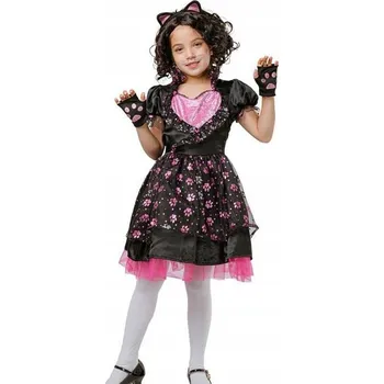 Kostým pro děti - Kočička - 130/140 134 KARNEVALOVÝ