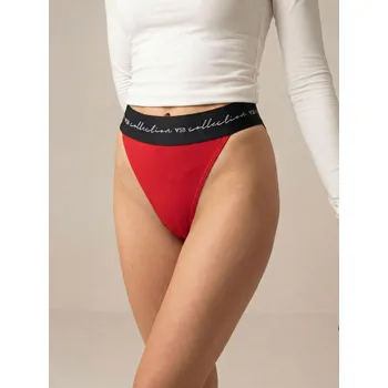 Kalhotky Dámské bavlněné tanga kalhotky VSB ENYA červené, VELIKOST XS