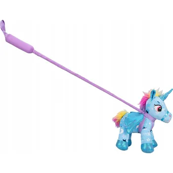 plyšák Jednorožec plyšový 18 cm na vodítku 65 cm svítící ve tmě