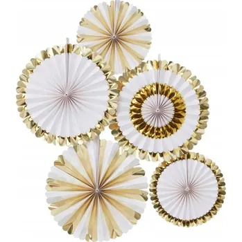 Obraz Papírové vějířové dekorace Narozeniny Baby Shower Rozlučka se svobodou Svatba 5 ks