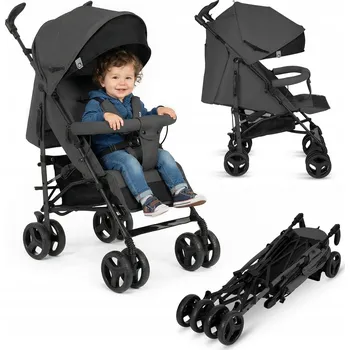 Kočárek SPORTOVNÍ KOČÁREK Skládací golfový kočárek OTOČNÁ KOLA + PŘÍSLUŠENSTVÍ LIONELO IRMA