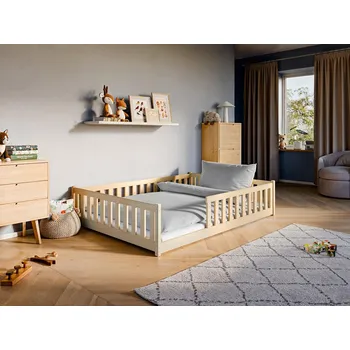 Dětská postel Dětská Montessori postel z masivu borovice BETTY - 200x140 cm - PŘÍRODNÍ