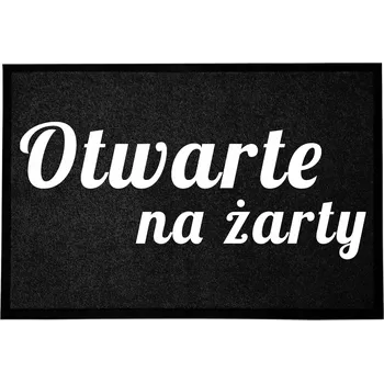 Rohožka VSTUPNÍ ROHOŽKA 40X60CM ČERNÁ - VTIPNÁ ROHOŽKA S HUMOREM - OTEVŘENO VTIPŮM