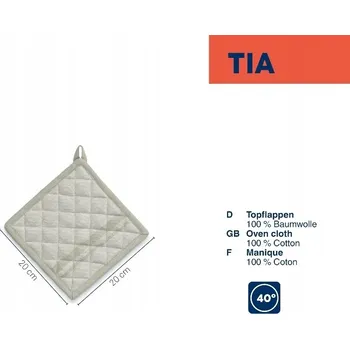 Chňapka Podložka pod hrnec Tia 100% bavlna kouřově zelená 20,0x20,0cm