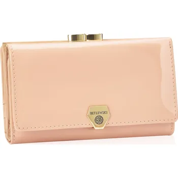Peněženka Betlewski dámská peněženka z pravé kůže růžová