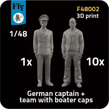 Plastikový model Fly 1/48 1x Captain & 10x Sailors w/ boater caps
