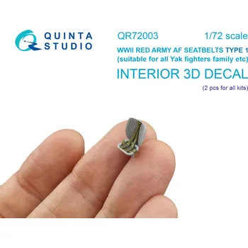 Plastikový model Quinta studio 1/72 WWII Red Army AF Seatb.(for 2 seats) Type 1