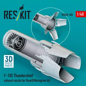 Plastikový model Reskit 1/48 F-105 Thunderchief exhaust nozzle (REV/MONO)