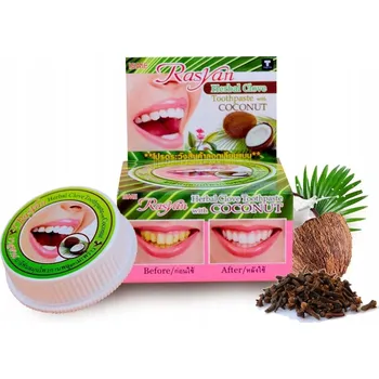 zubní pasta Thajská organická zubní pasta Rasyan s hřebíčkem a kokosem 25 g
