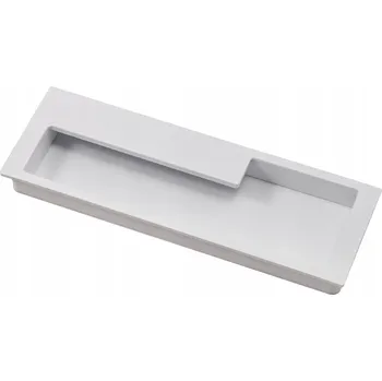 Nábytkové kování Zapuštěná nábytková úchytka NOVA AKS rozteč 128 BÍLÁ PRAVÁ