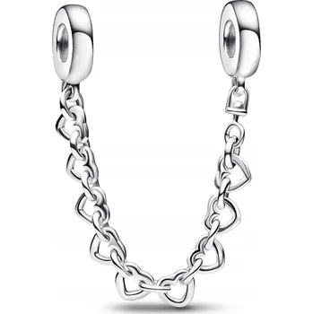 Řetízek Řetízek s pojistkou a spojenými srdíčky, velikost 5 cm