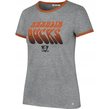 Dámské tričko Dámské tričko Anaheim Ducks NHL Letter Ringer Velikost: S