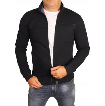 Pánská mikina Pánská mikina na zip, tmavě modrá, klasická, česká bavlna, se zipem 27 XL