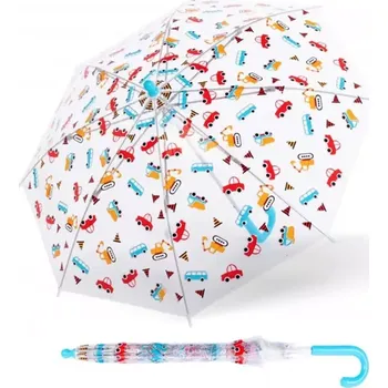 Deštník DERBY Kids Sky Transparent - průhledný dětský holový deštník transparentní 7265402
