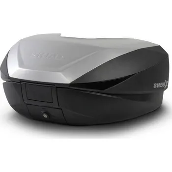 Zavazadlo na motocykl Vrchní kufr na motorku SHAD SH59X D0B59200 černý s hliníkovým krytem (rozšiřitelný koncept) se zámkem PREMIUM SMART pro KAWASAKI Versys 1000, S, SE
