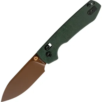 Vosteed Raccoon(Crossbar Lock) 14C29N Copper Dune,Green Micarta