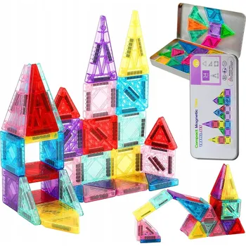 ostatní stavebnice STAVEBNICE 3D MAGNETICKÉ VZDĚLÁVACÍ PANELY 34 DÍLKŮ PRO DĚTI