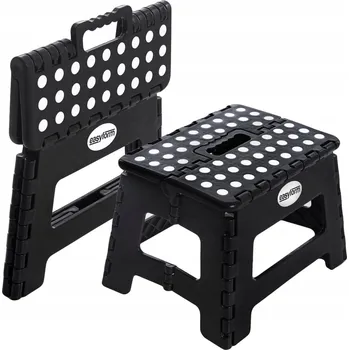 Stolička EasyForm skládací stolička / taburet protiskluzový 22 cm černý plast