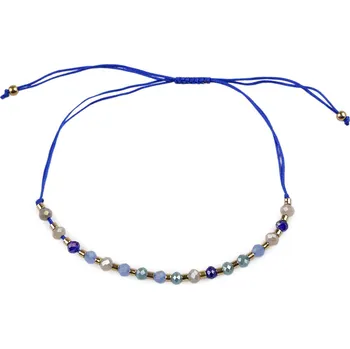 Náramek Náramek shamballa broušené korálky s AB efektem, malé, 12 modrá