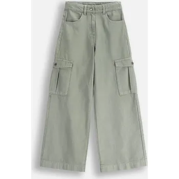 Dámské kalhoty Dívčí zelené široké kalhoty 146 Coccodrillo WC5