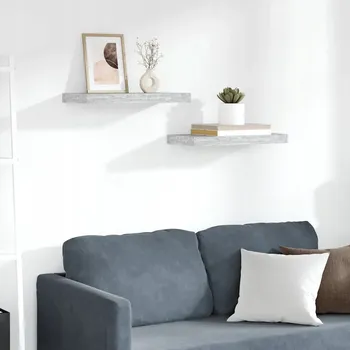 police Police MDF deska VidaXL 50 x 23 cm odstíny šedé