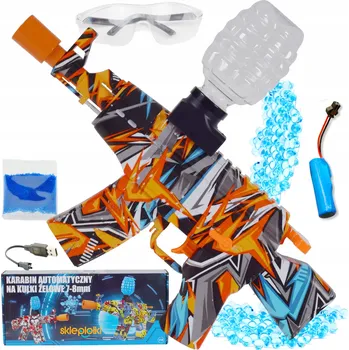 Dětská zbraň PISTOLE NA GELOVÉ KULIČKY VODNÍ AUTOMAT PUŠKA VELKÁ SADA PŘÍSLUŠENSTVÍ