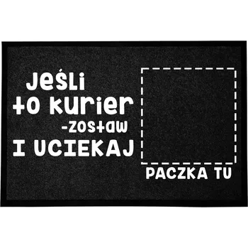 Rohožka VCHODOVÁ ROHOŽKA 40X60CM ČERNÁ - VTIPNÁ, S TEXTEM "JEŚLI TO"