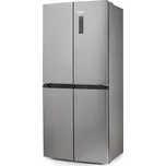 Čtyřdvéřová lednice s mrazákem dole - stříbrná - DOMO DO99504M